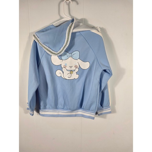 Kids Blue Sanrio Cinnamoroll Bomber Jacket Sailor Collar Lond Sleeves an a Bag - Picture 4 of 13